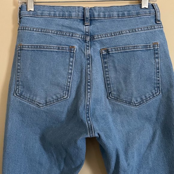 Everlane 90's Style Raw Hem Kick Crop Jeans Size 28 Regular - Picture 7 of 9